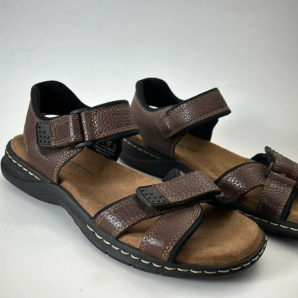 New Men's Gus Fisherman Sandal size 8 Velcro dr scholls memory foam cool fit.